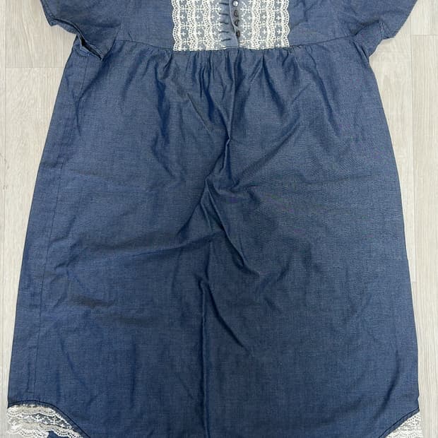 빈티지 청 반팔블라우스