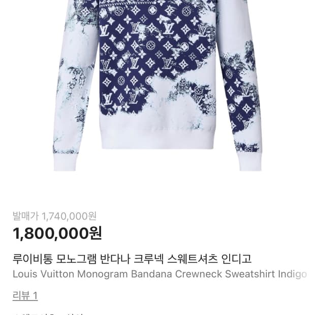 루이비통 반다나 니트