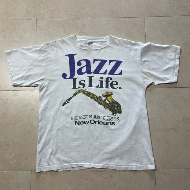 [XL] 90s usa 빈티지 Jazz Is Life 재즈 밴드 티셔츠