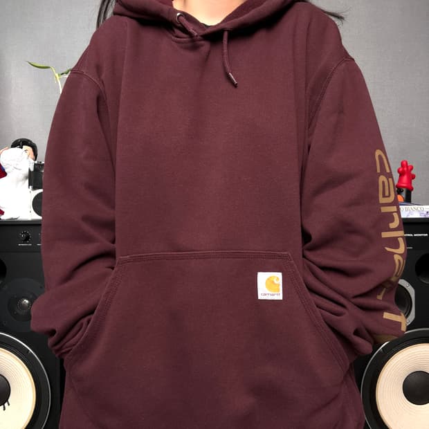 칼하트 버건디 후드티