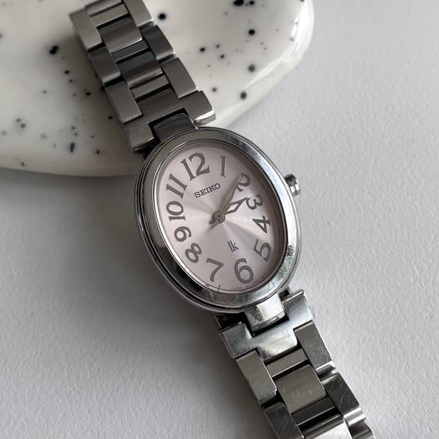 Seiko 세이코 lk 루키아 오벌 쿼츠 핑크 레이디스