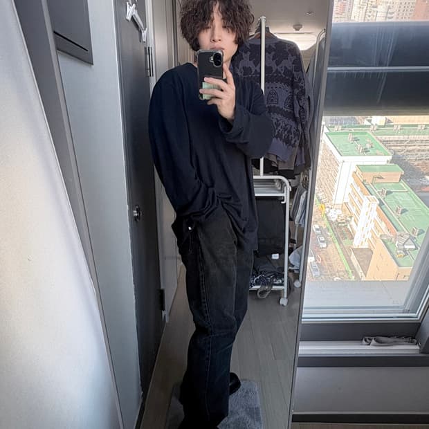 (33x32) 리바이스 517 부츠컷 블랙 데님 블랙진