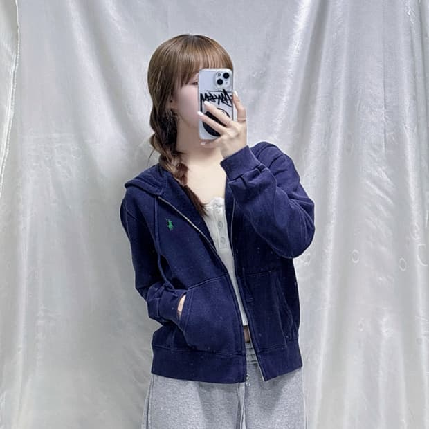 폴로 랄프로렌 네이비 그린포니 후드집업 