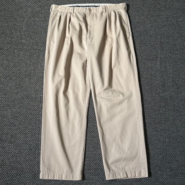 (36) 90s 폴로 랄프로렌 앤드류 더블 플리츠 치노 팬츠