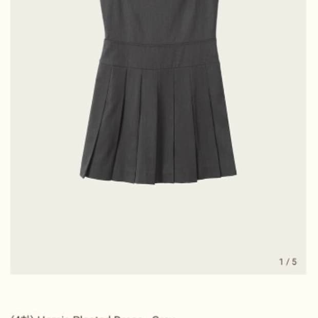 리본빛 hemis pleated dress 