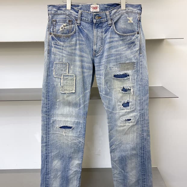 에드윈 크러쉬 데님 리페어 팬츠