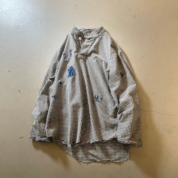 KZ ATELIER  Reworked Gingham Check Shirt