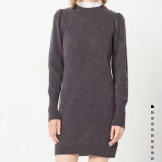 (택 달린 새상품) 산드로(Sandro) 프릴 탈부착 니트 원피스 38