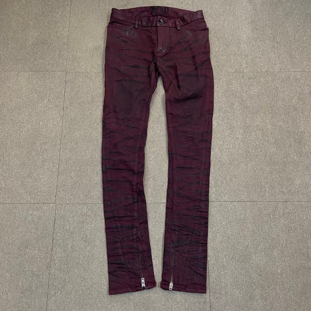 JOHNNY WOLF 블리치드 스키니 팬츠