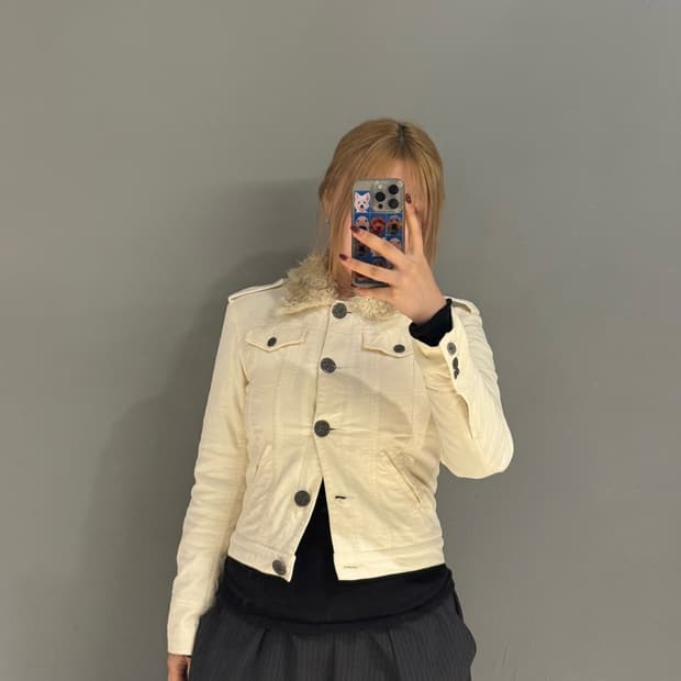 Oakley fur trimming button-up jk