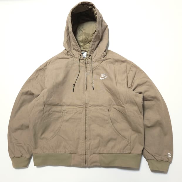 나이키 그래픽 캔버스 후드집 워크 자켓 베이지