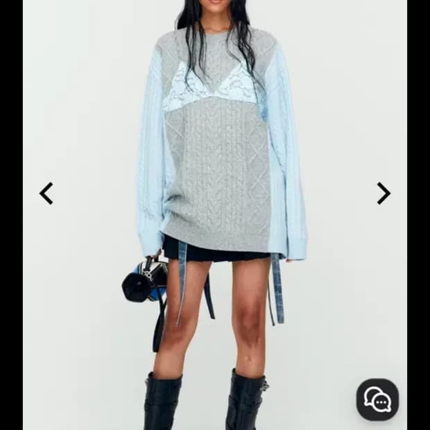 앤더슨벨 원피스 lace boy friend fit knit(진그레이)