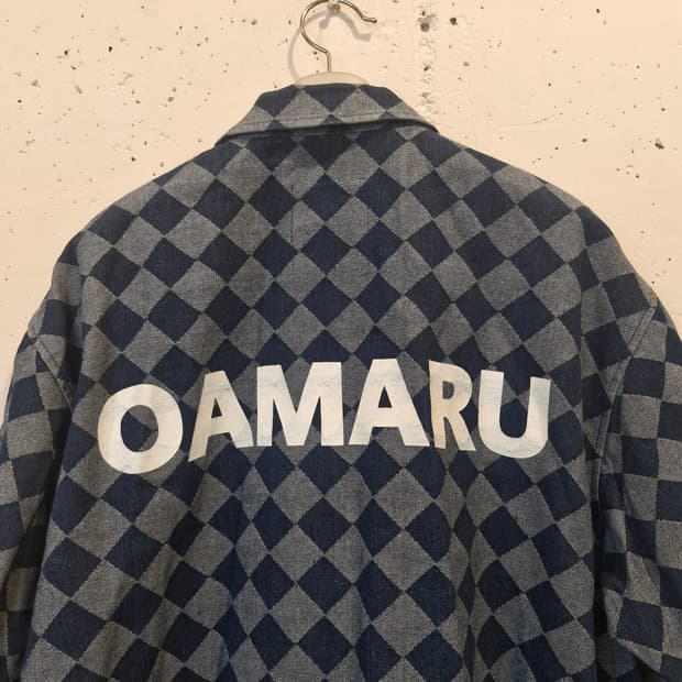 OAMARU 다이아패턴 반팔 데님 자켓 105 새상품