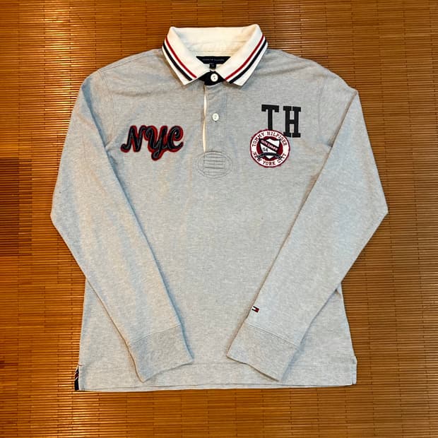 타미힐피거 더블칼라 롱슬리브