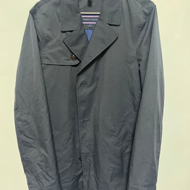 타미힐피거 네이비 트렌치코트 S