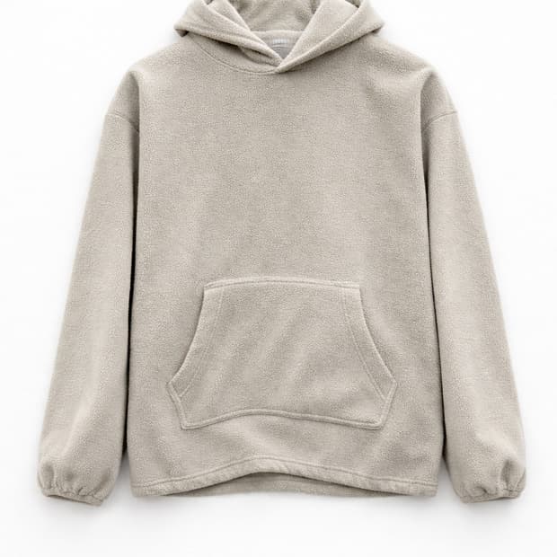 토마스모어 후리스 후드티 L 아이보리