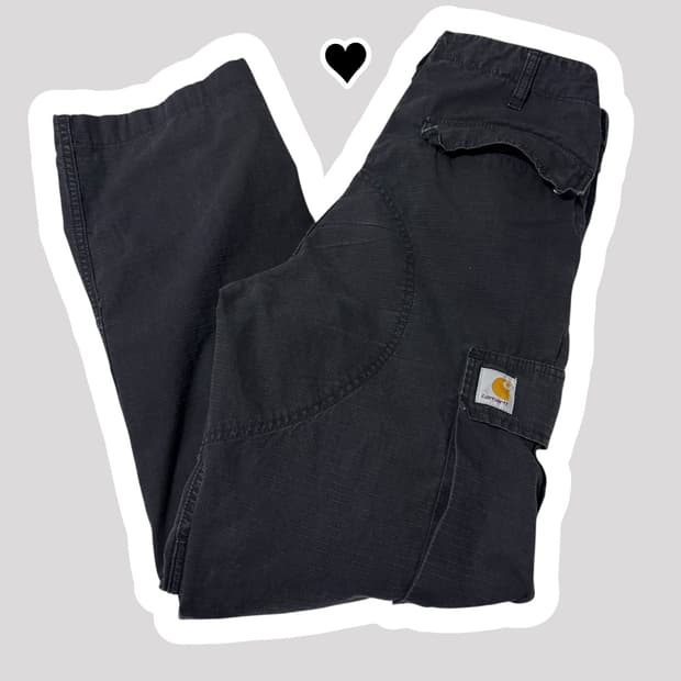 칼하트 블랙 카고 팬츠