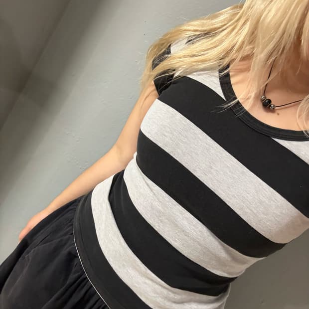 stripe pattern t-shirt