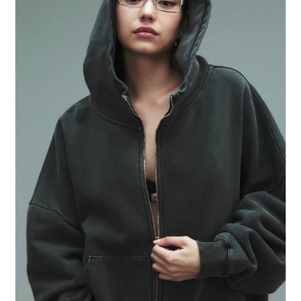 글로니 클래식 워시드 후드집업