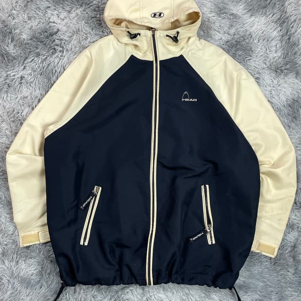 00s HEAD 올드스쿨 박시핏 후드 바람막이y 6563