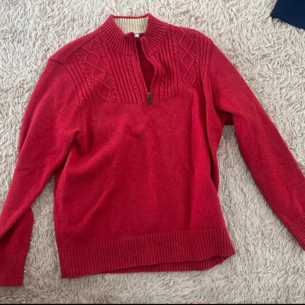 꽈배기 포인트 남성 니트 