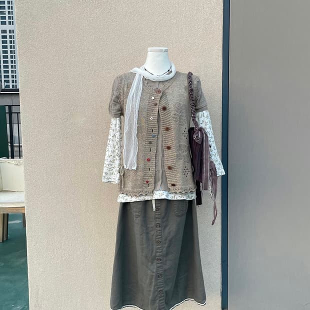 카키 모리걸 세트 