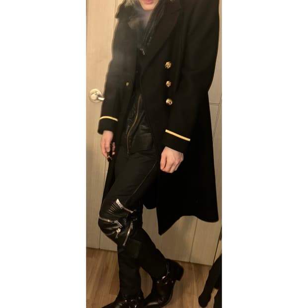 Hedi FW16 Saint Laurent 팔리디움 밀리터리 코트