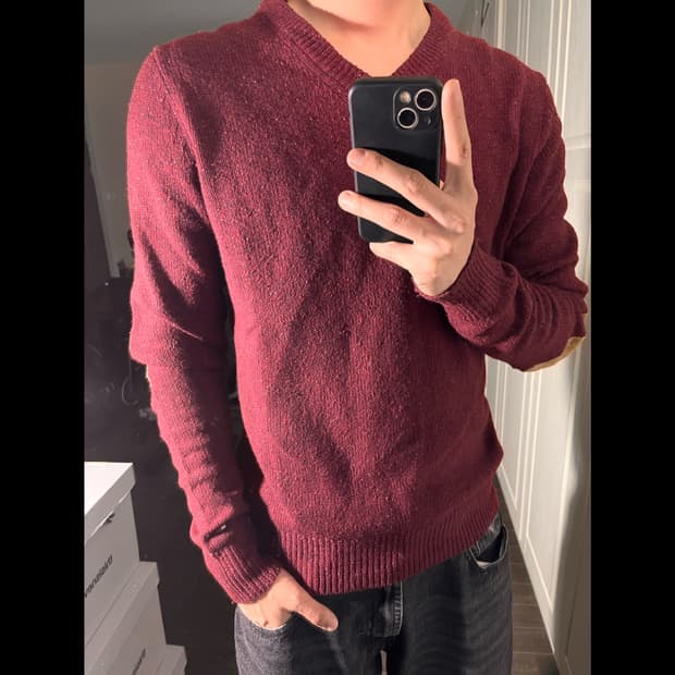 [M] TOMMYHILFIGER 타미힐피거 램스울 브이넥 네프 니트