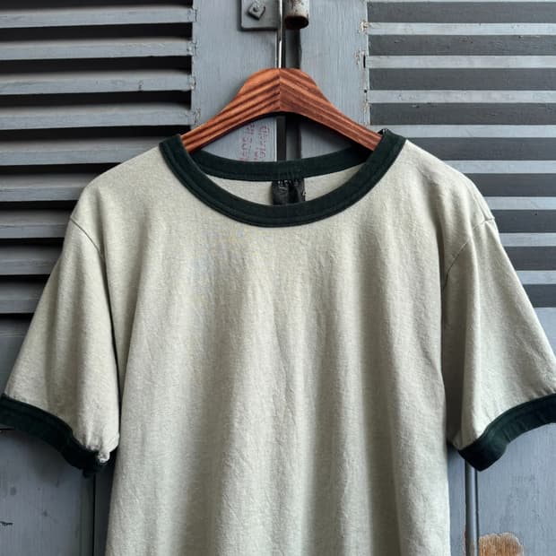 [XL]90's USA 빈티지 그린 링거 티셔츠