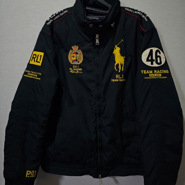폴로 POLO 랄프로렌 빅포니 스페인 레이싱 팀 봄버 자켓 100/L