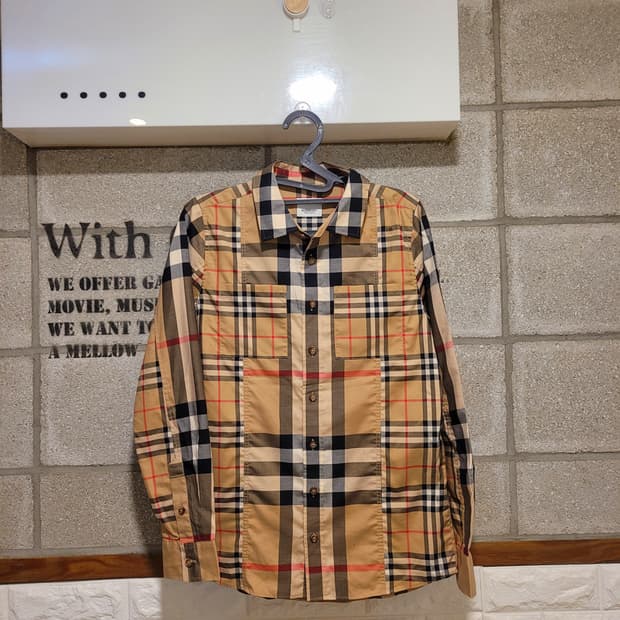 버버리 체크 스트레치 셔츠 12Y