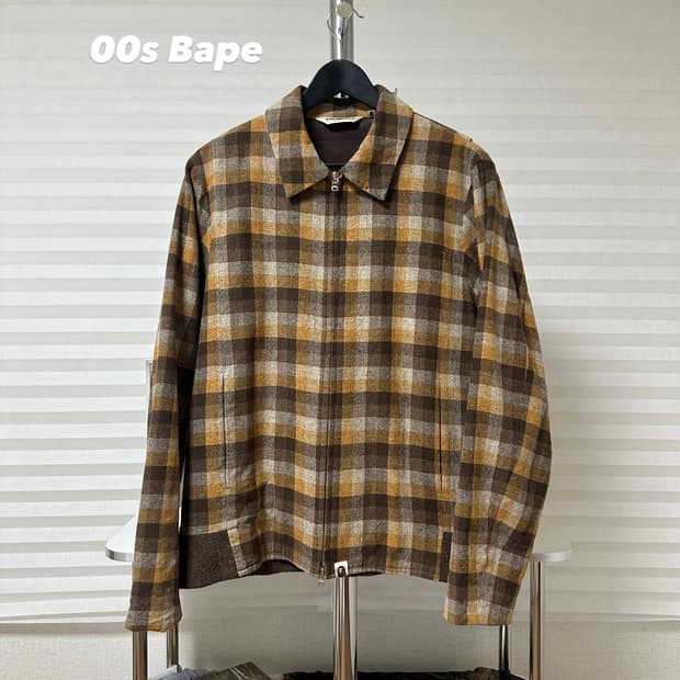 00s 베이프 체크 집업자켓