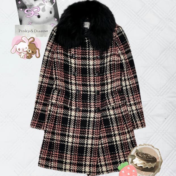 ꒰ঌ 핑키앤다이안 딸기 쿠앤크 퍼 코트 🍓🍫 ໒꒱