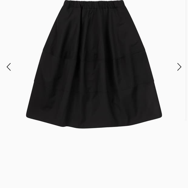 오헤시오 BALLOON BANDING MIDI SKIRT, BLACK