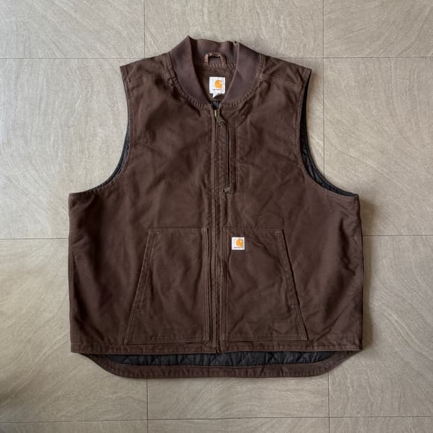칼하트 빅사이즈 덕 캔버스 조끼 
