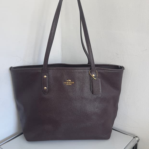 Coach leather tote bag