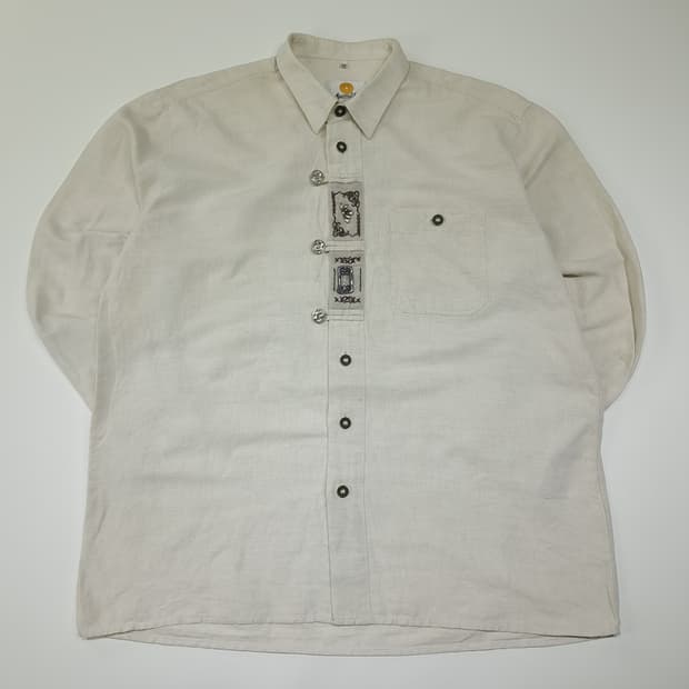 CL821 XL 아우밀레 90s 독일 트라흐텐 바바리엔 린넨 알펜 셔츠