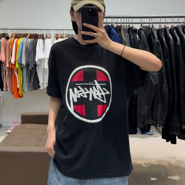 스투시 크로스 닷 반팔