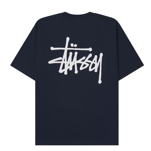 스투시 정품 반팔티 네이비