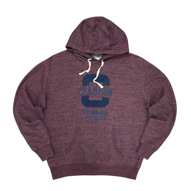 챔피온 빅로고 엠브로이드 퍼플 후드(L)