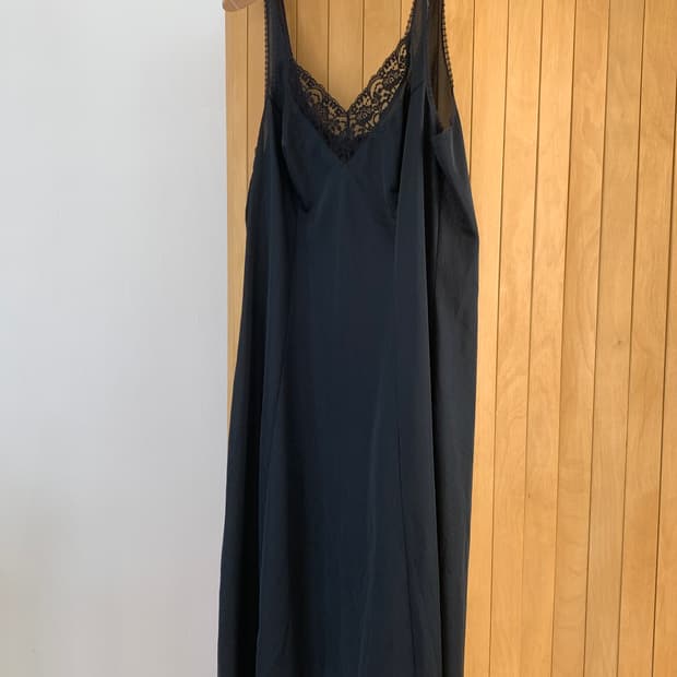 Black slip dress