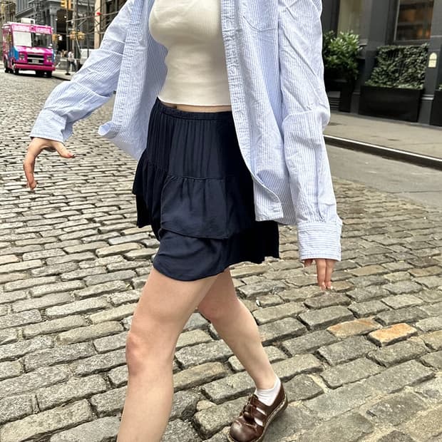 브랜디멜빌 이지 미니 스커트 브라운