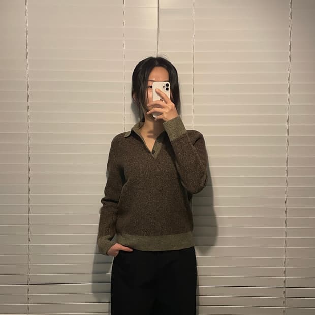 페레가모 헤비울 니트