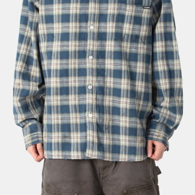 [M]카미야 25ss 후드 셔츠 그린