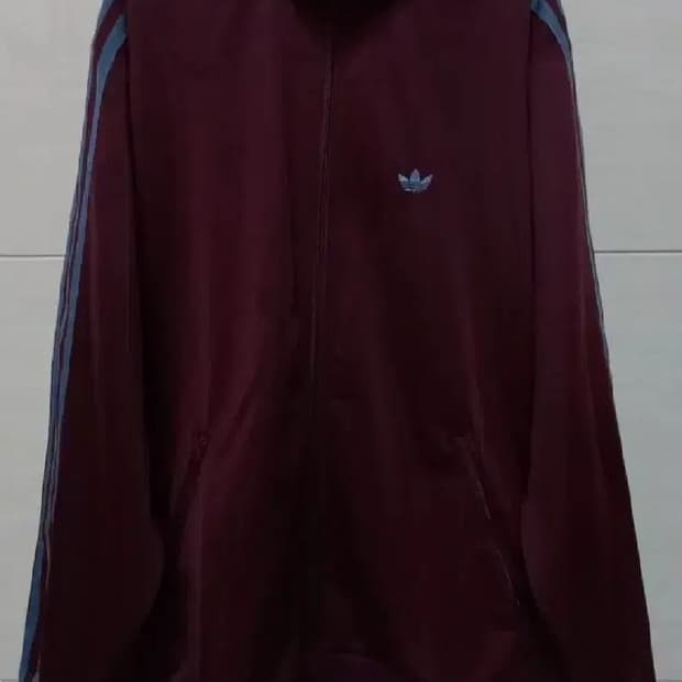 아디다스 BB 베켄바우어 쉐도우 버건디 마룬 트랙탑 져지집업 95/M