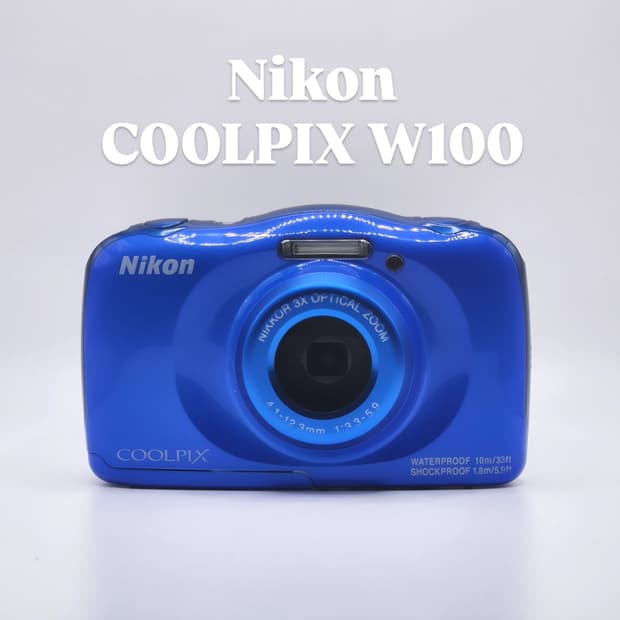 ​📸 ✨ [청량소다] 니콘 Coolpix W100 블루 디지털카메라 