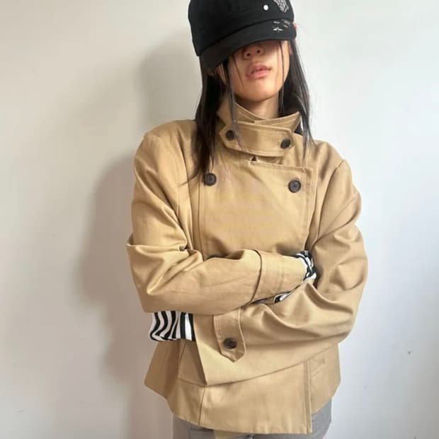 트렌치 자켓 (black)