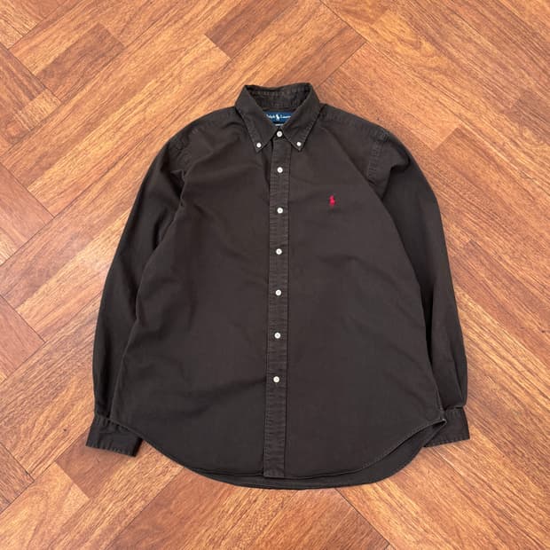 L(105) 폴로 랄프로렌 브라운 클래식핏 남방 셔츠 