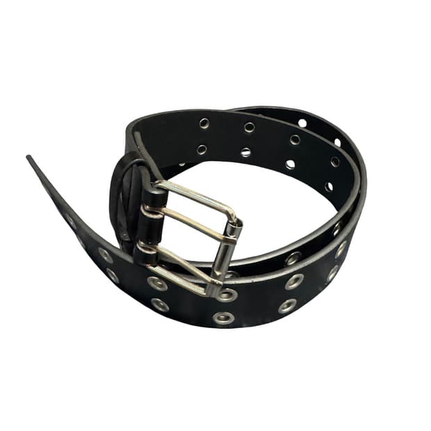 eyelet leather belt