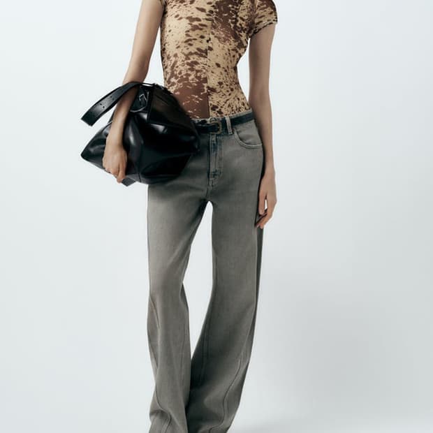 자라 JEANS TRF BALLOON 미드라이즈